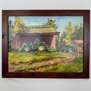 Cathy Goodale John Deere Painting Framed